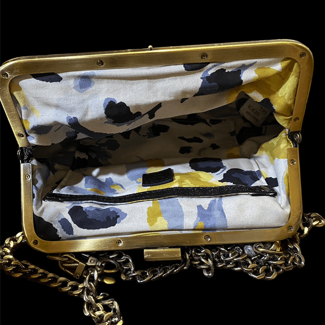 Black soft leather clutch 