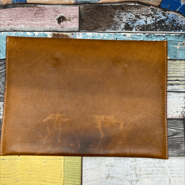 iPad case tan leather