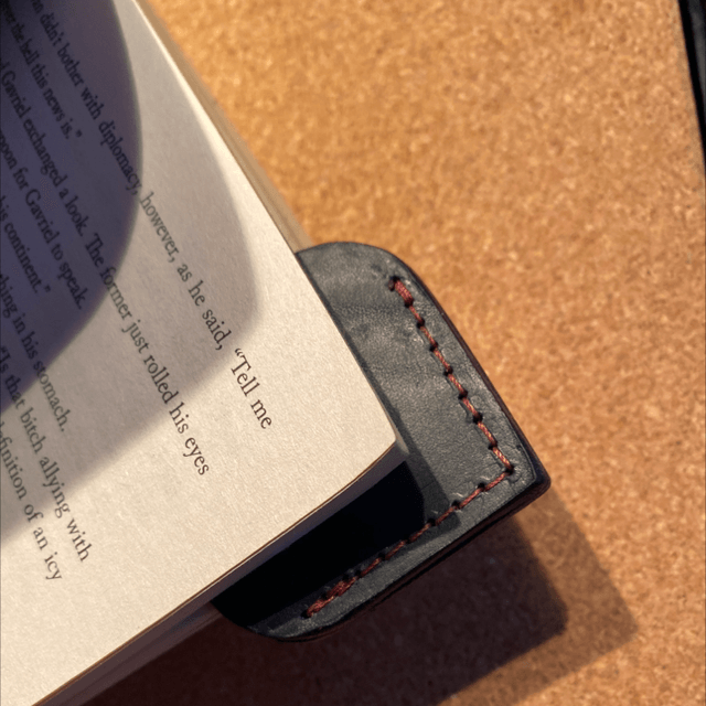 Heart bookmark, handmade leather 