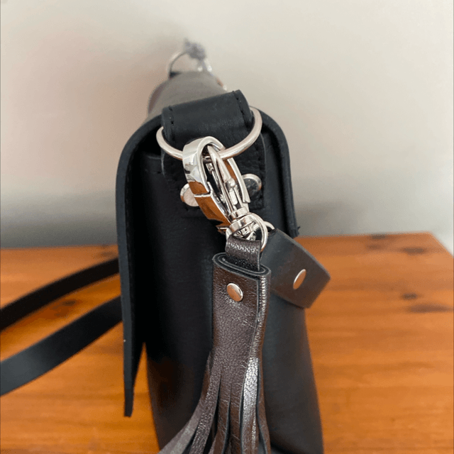 Black with pewter flap