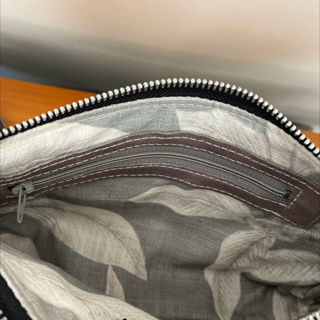 Light grey Leather cross body bag