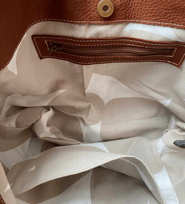 Tan and squirrel coloured ‘Celine’ large soft leather bag 
