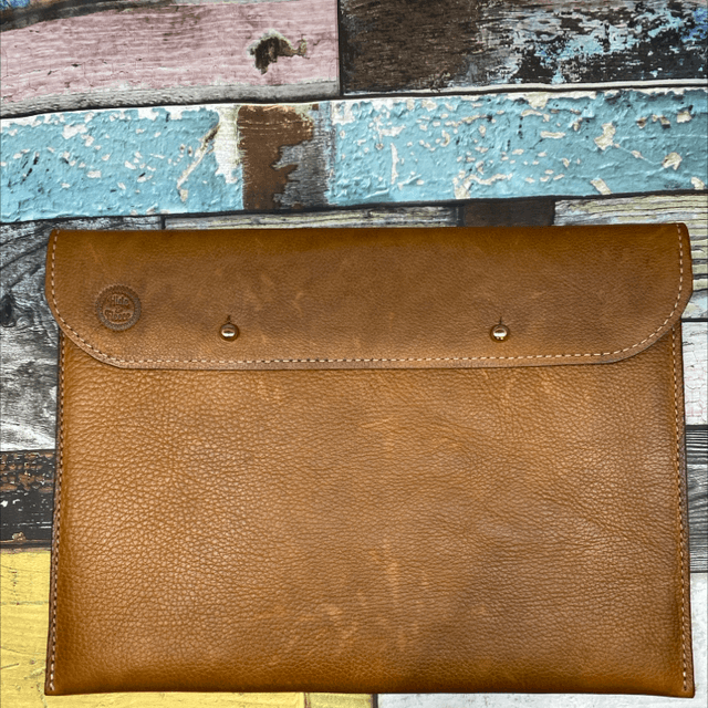 iPad case tan leather